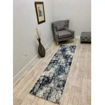 Bellagio Runner Rug 66 x 230cm - Navy & Grey - Homeware >>