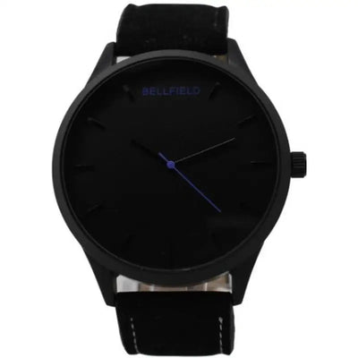 Bellfield Black Faced Watch With Black or Brown Straps