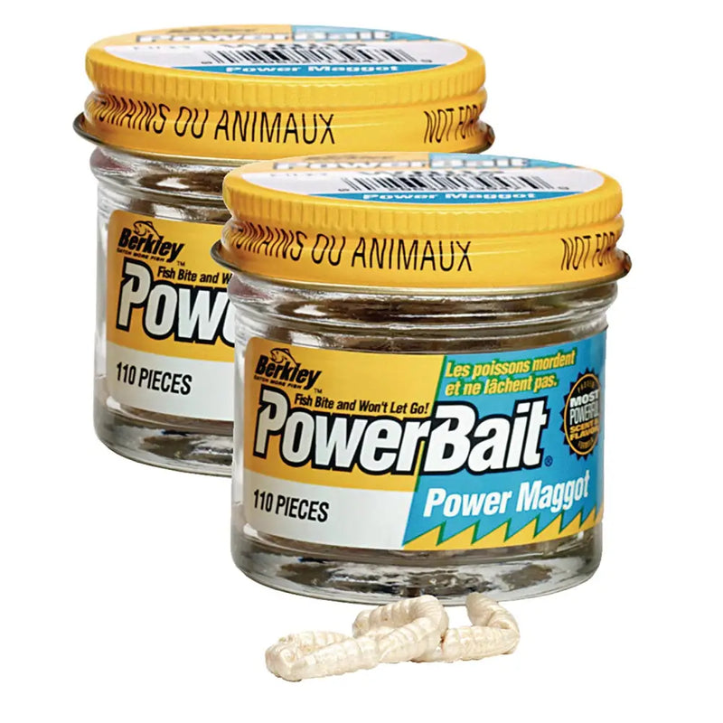 Berkley PowerBait Floating Power Maggot 110ct - White
