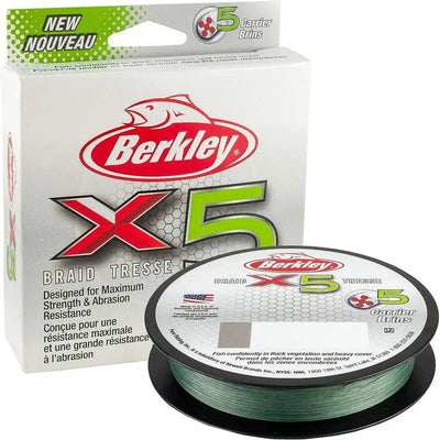 Berkley X5 Braid Low-Vis Green 15lb / 31lb Break 300m -