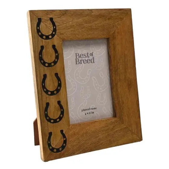 Best of Breed Mango Wood Horseshoe Icon Photo Frame - 4’’ x
