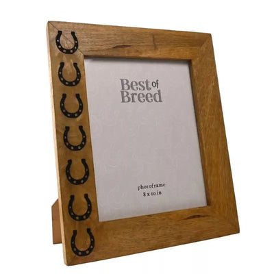 Best of Breed Mango Wood Horseshoe Icon Photo Frame - 8’’ x