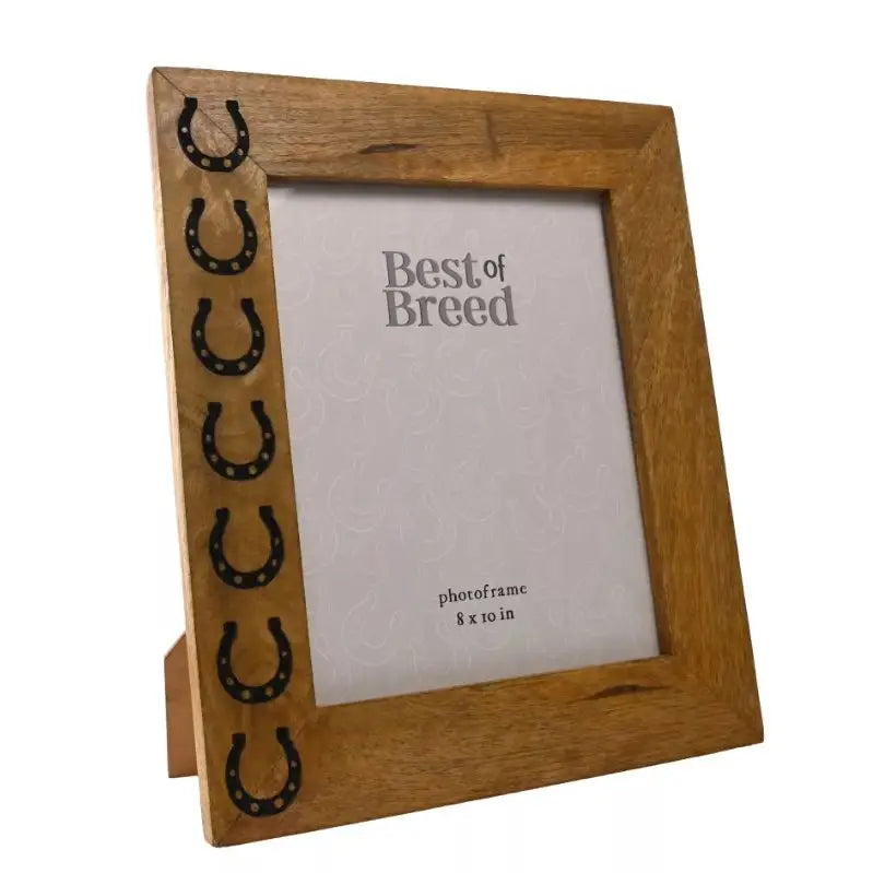 Best of Breed Mango Wood Horseshoe Icon Photo Frame - 8’’ x
