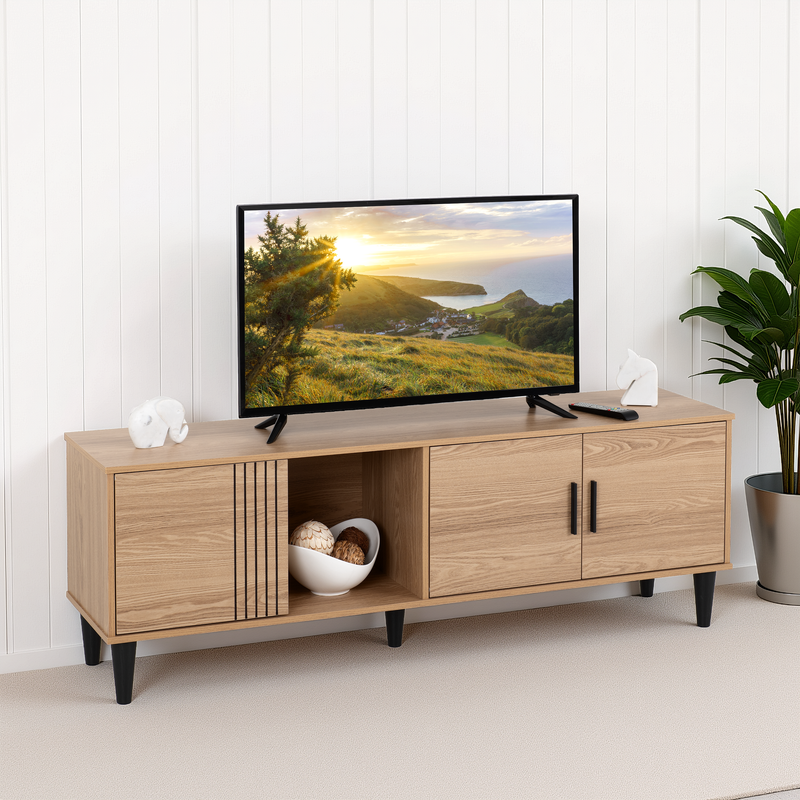 Tessa Natural Oak Effect TV Cabinet - 1924 x 459 x 115mm