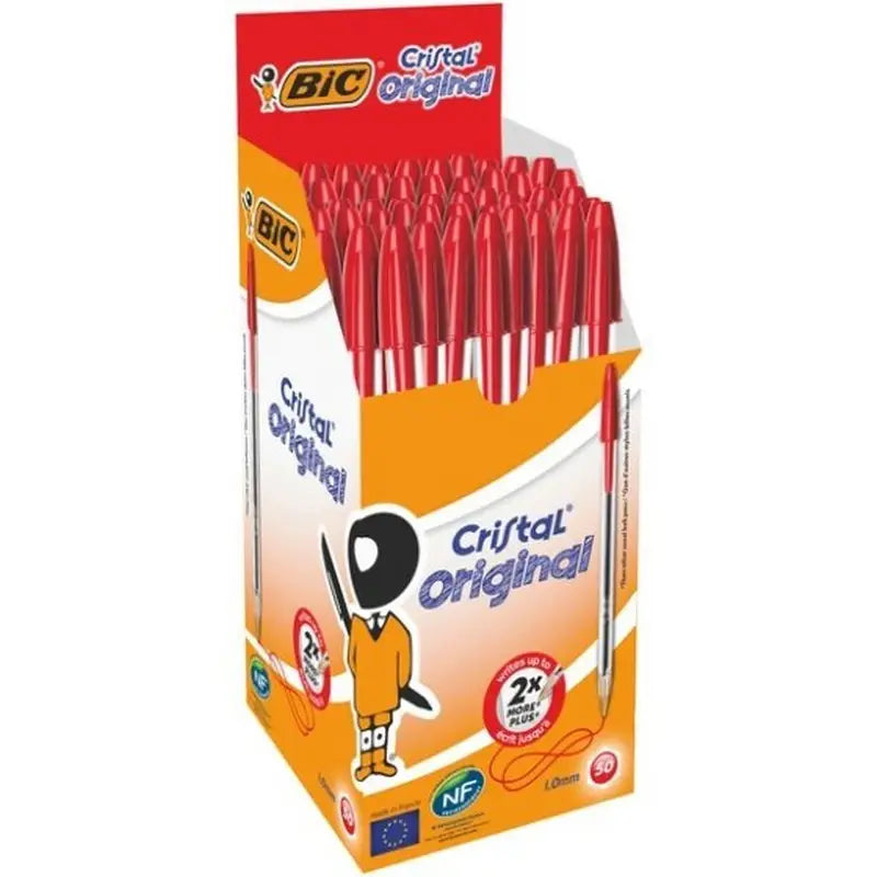 Bic Cristal Medium Ball Point Pens - Red (Single Pen)