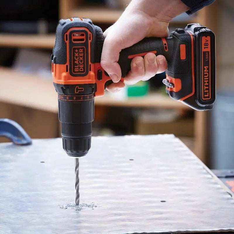 Black Decker 18v Lithium-ion Gear Cordless Hammer Drill