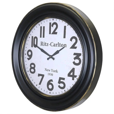 Black Ritz Wall Clock - Homeware