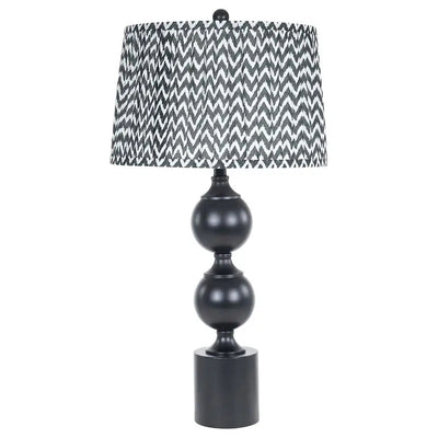 Black Table Lamp With Pleated Shade 41 x 41 x 79cm -