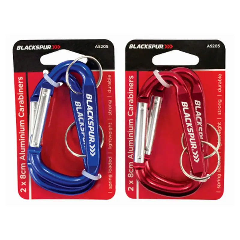 Blackspur 6mm Aminium Carabiners - 2 Pack - Homeware