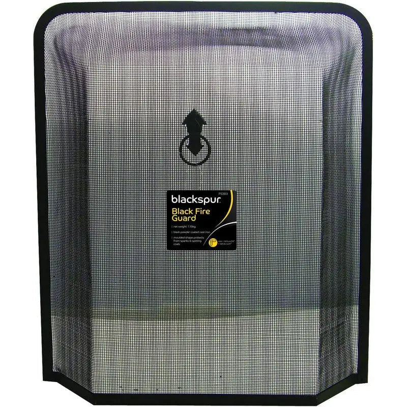 Blackspur Black Fire Guard - 24 x 21 Inch - Fireplace