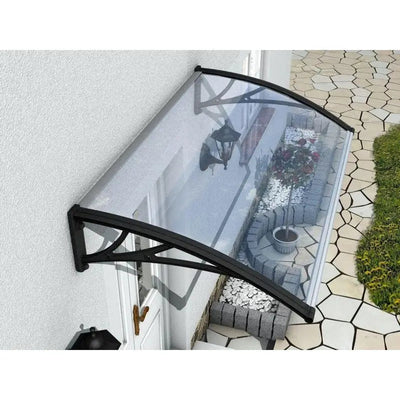Blackspur Black Polycarbonate Door Canopy - 1200 x 800mm -