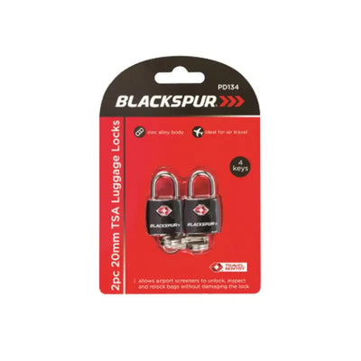 Blackspur TSA Luggage Locks 20mm - 2 Pack - DIY Tools &