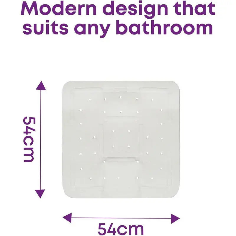 Blue Canyon Softee Foam Shower Mat 55 x 55cm - White