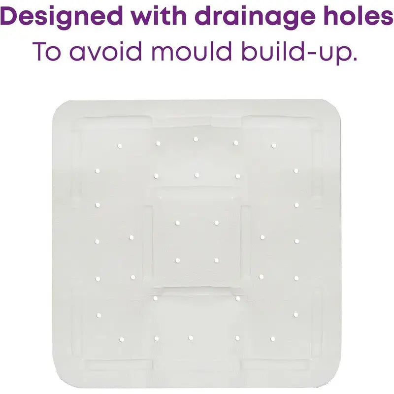 Blue Canyon Softee Foam Shower Mat 55 x 55cm - White