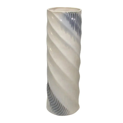 Blue & White Cylinder Vase 37cm - Homeware >> Vases