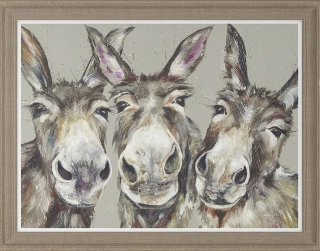 Coco, Cookie & Cupcake Donkeys Picture 89x69cm