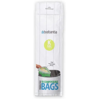 Brabantia Compostable Perfectfit Waste Bin Bags [10 Bags Per