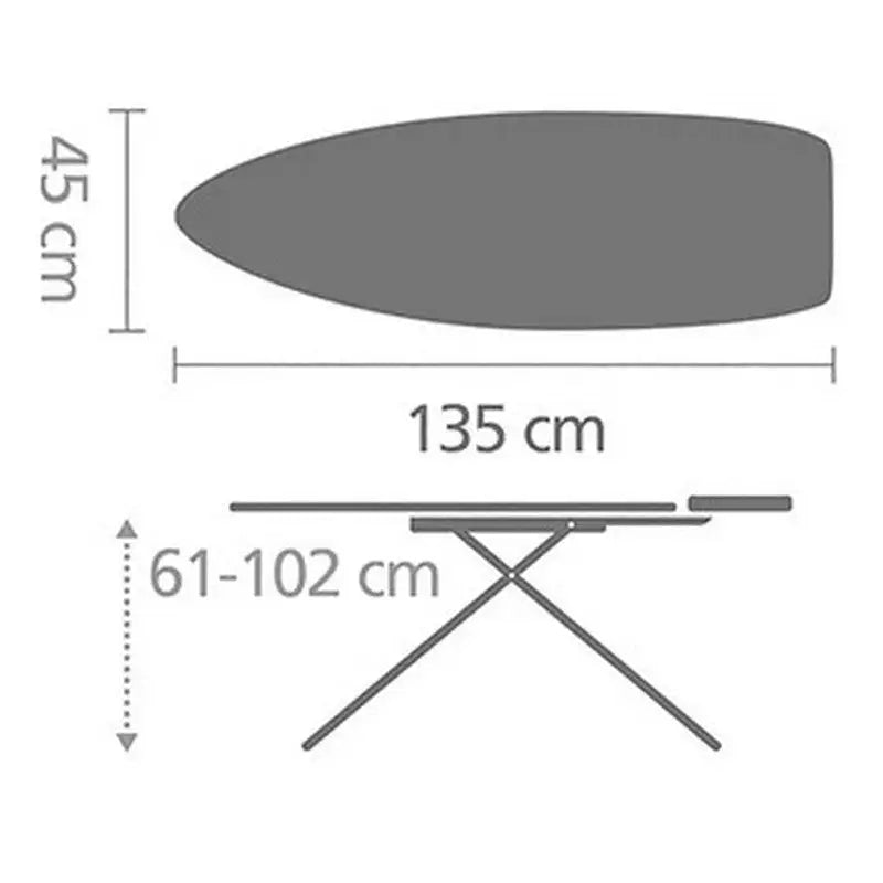 Brabantia Large Ironing Board 135 X 45cm - Titan Oval - Code