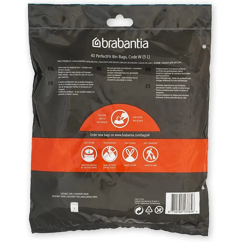 Brabantia Perfectfit Waste Bin Bags [Dispenser Pack 20 Bags]
