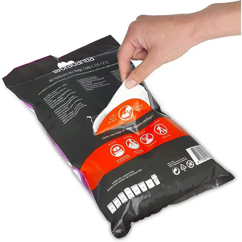 Brabantia Perfectfit Waste Bin Bags [Dispenser Pack 40 Bags]