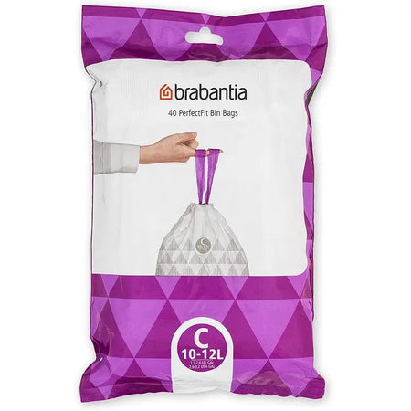 Brabantia Perfectfit Waste Bin Bags [Dispenser Pack 40 Bags]