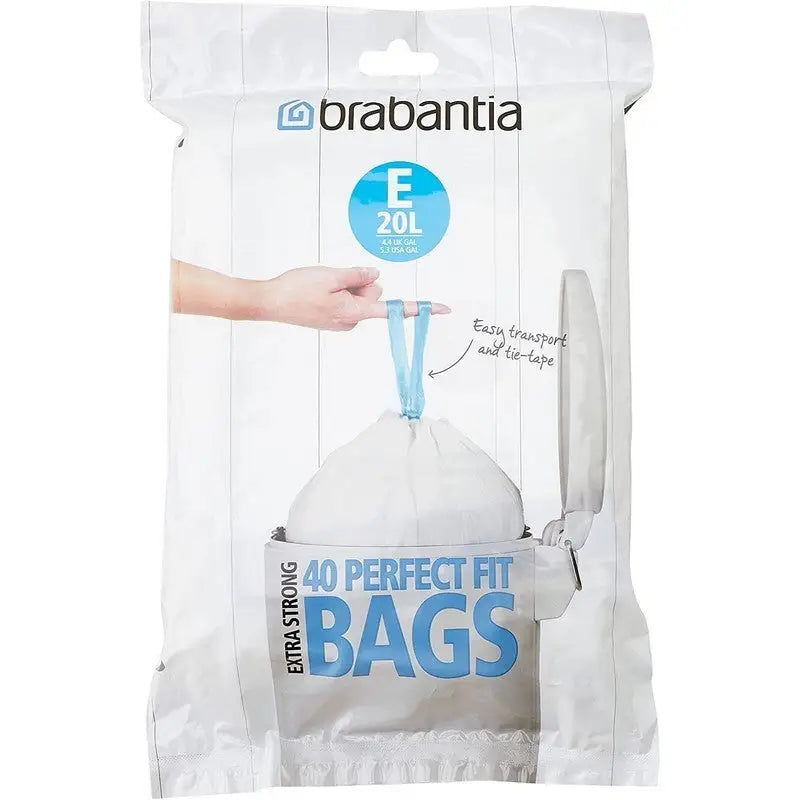 Brabantia Perfectfit Waste Bin Bags [Dispenser Pack 40 Bags]
