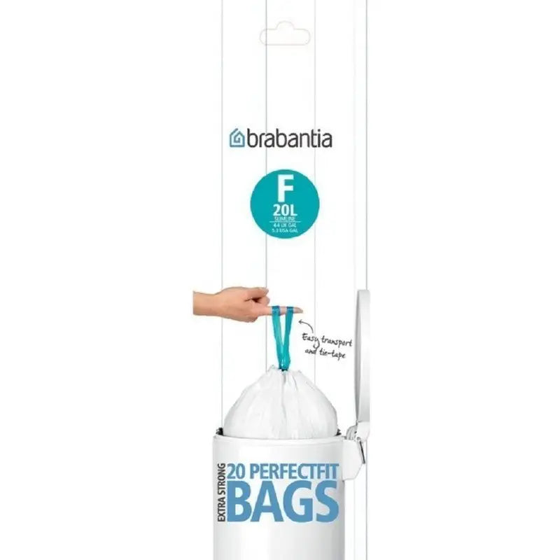 Brabantia Perfectfit Waste Bin Bags [Dispenser Pack 40 Bags]
