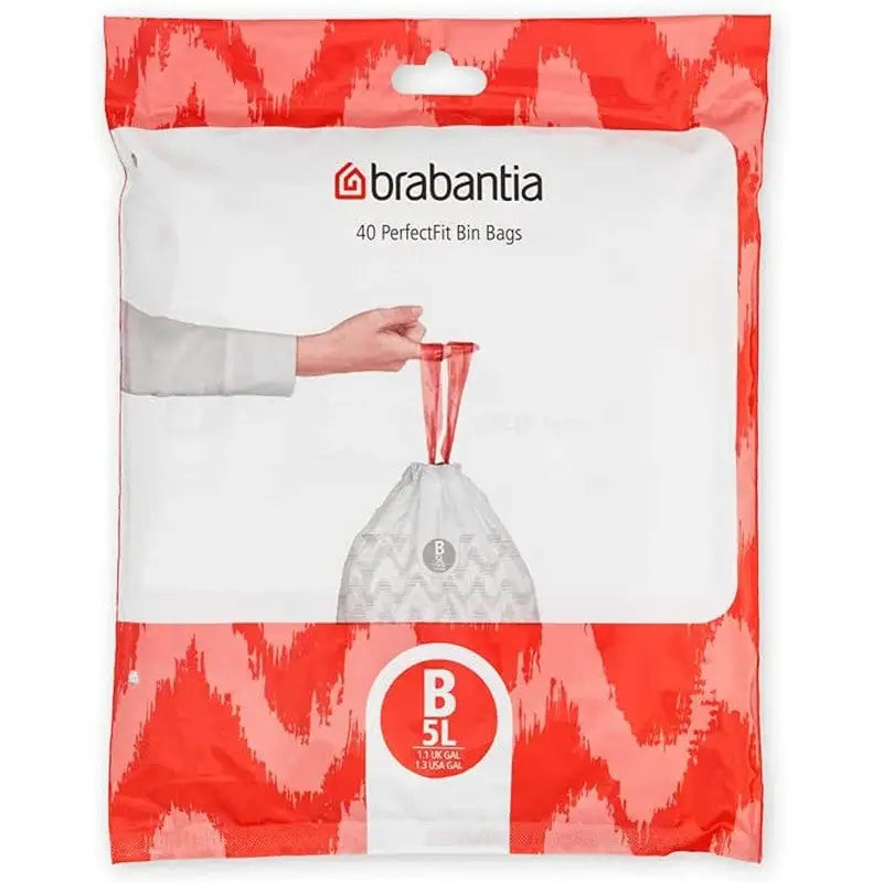 Brabantia Perfectfit Waste Bin Bags [Dispenser Pack 40 Bags]