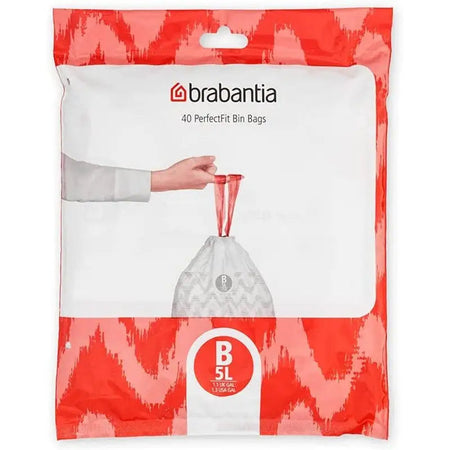 Brabantia Perfectfit Waste Bin Bags [Dispenser Pack 40 Bags]