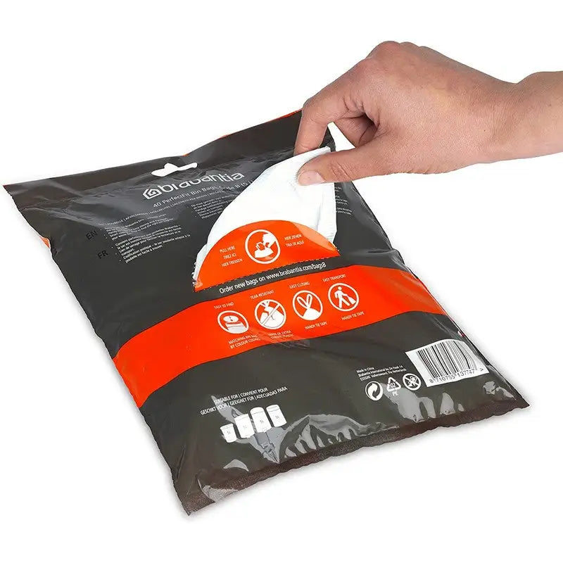 Brabantia Perfectfit Waste Bin Bags [Dispenser Pack 40 Bags]
