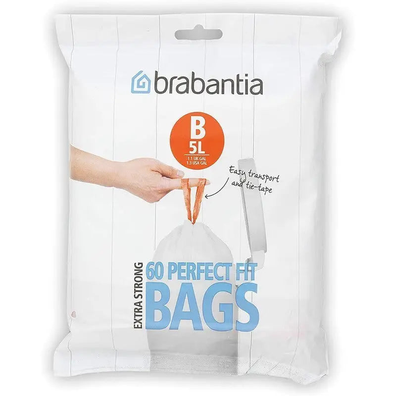 Brabantia Perfectfit Waste Bin Bags [Dispenser Pack 60 Bags]