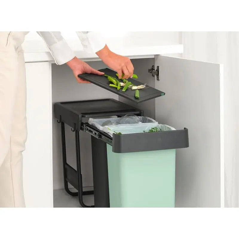 Brabantia Sort and Go Built In Bins - 2 x 15 Litres - Sage