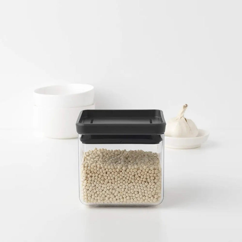 Brabantia Tasty+ Square Canister Dark Grey 0.7 Litre -