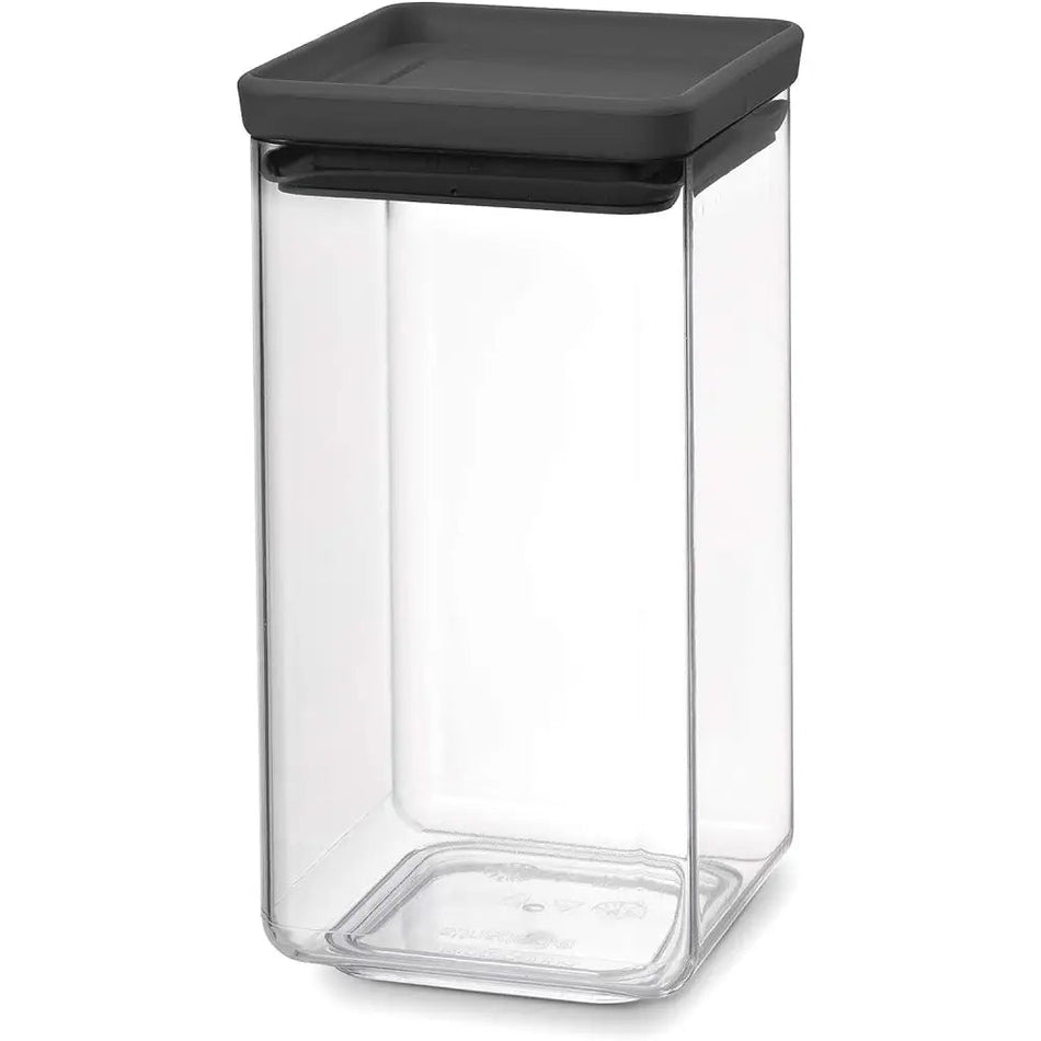 Brabantia Tasty+ Square Canister Dark Grey 1.6 Litre -