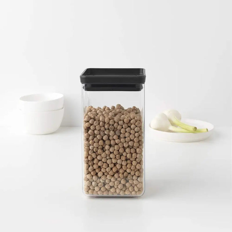 Brabantia Tasty+ Square Canister Dark Grey 1.6 Litre -