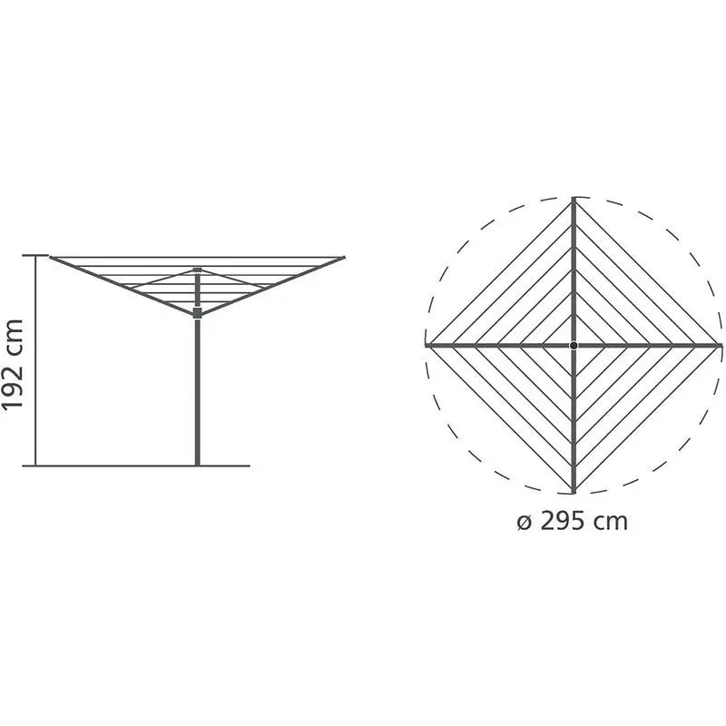 Brabantia Topspinner Rotary Washing Line With Ground Spike -