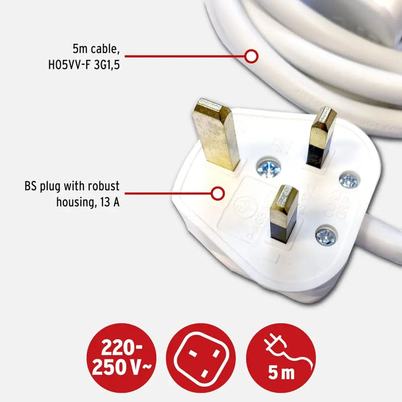 Brennenstuhl Indoor Extension Cable Single Gang White