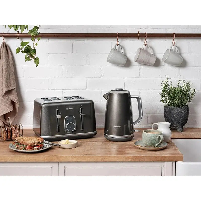 Breville Aura 4 Slice Toaster - Shimmer Grey - Kitchenware