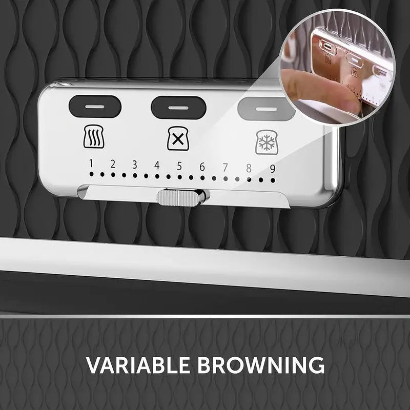 Breville Curve 1.7 Litre Kettle and 4 Slice Toaster - Black