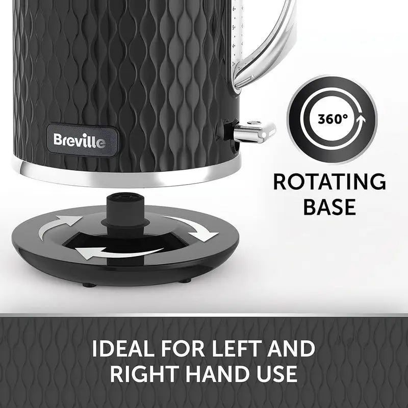 Breville Curve 1.7 Litre Kettle and 4 Slice Toaster - Black