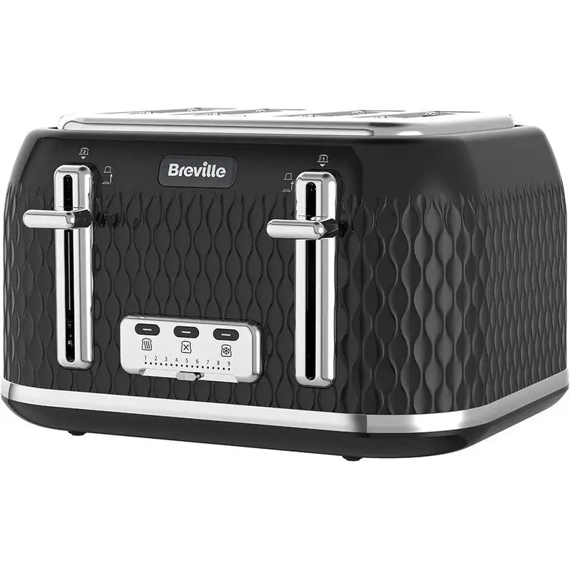 Breville Curve 1.7 Litre Kettle and 4 Slice Toaster - Black