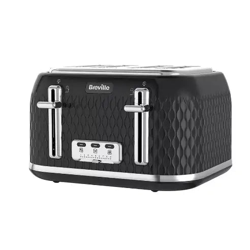 Breville Curve 1.7 Litre Kettle and 4 Slice Toaster - Black