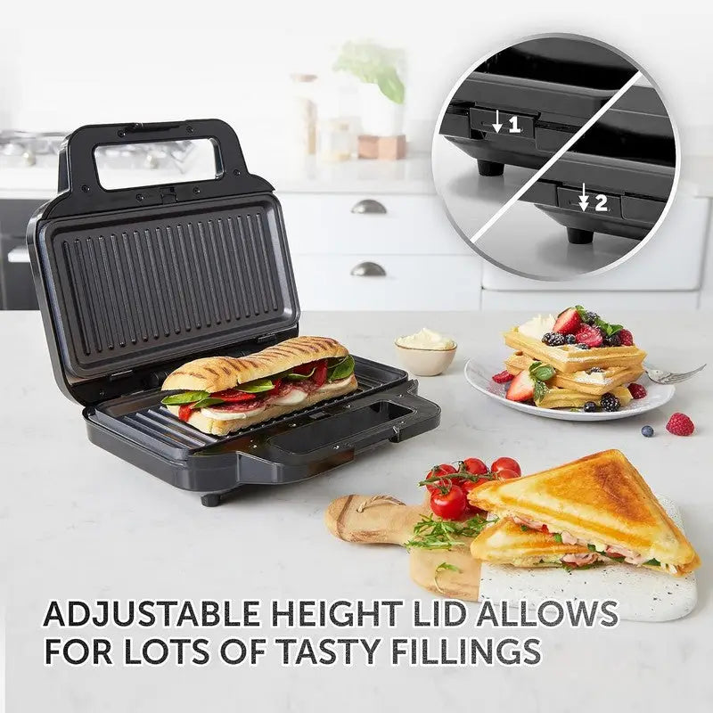 Breville Deep Fill 3 in 1 Toastie Maker Black VST098 -