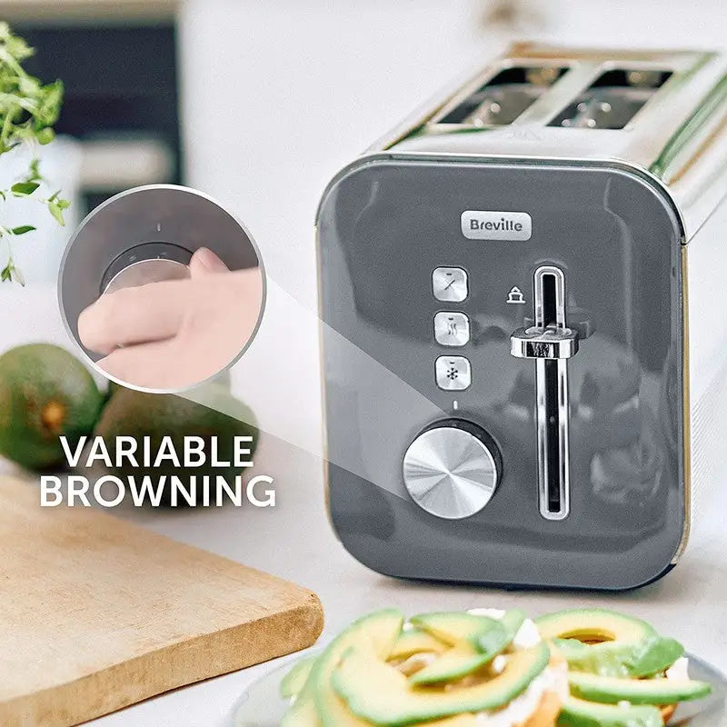 Breville High Gloss Electric 2 Slice Toaster - Grey -