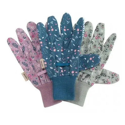 Briers Gloves Multi-Task Flowerfield Cotton Grips Triple