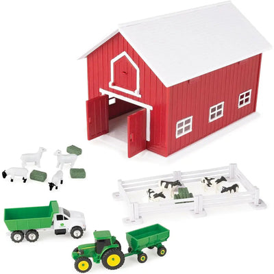 Britains John Deere Playset With Red Barn 1:64 Scale - Farm