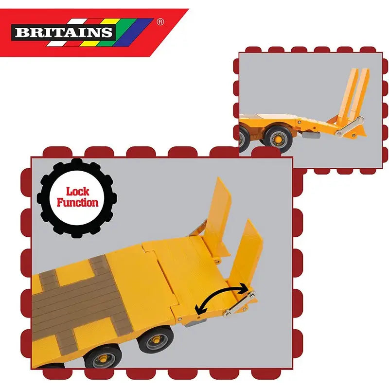 Britains Kane Low Loader Yellow 1:32 Scale - Toys