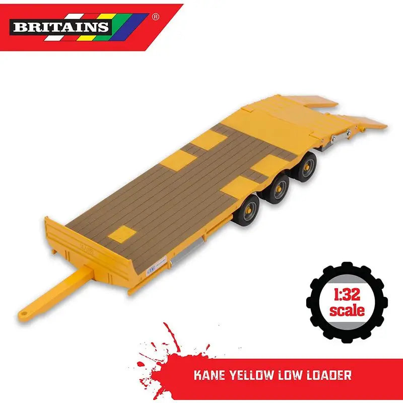 Britains Kane Low Loader Yellow 1:32 Scale - Toys