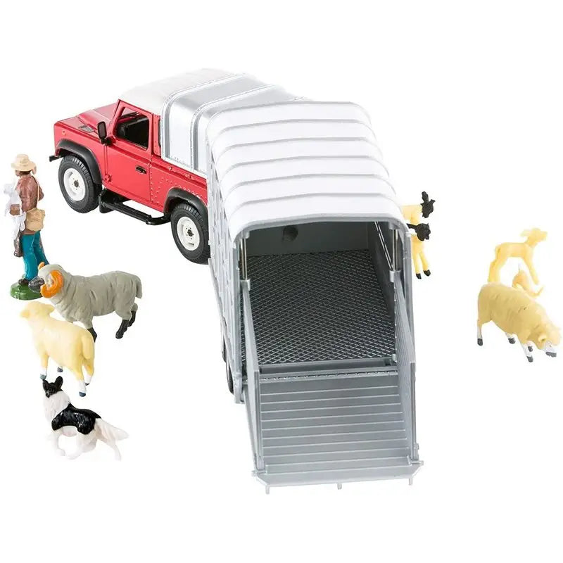 Britains Land Rover And Livestock Trailer Set 1:32 Scale -