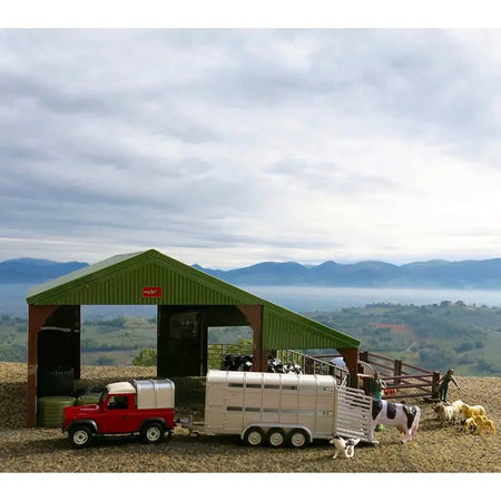 Britains Land Rover And Livestock Trailer Set 1:32 Scale -